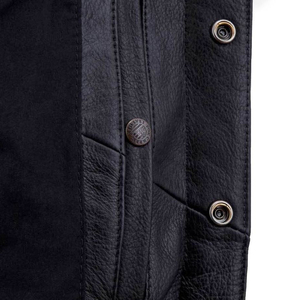 Chaleco de Cuero Marrón con Cuello en V, Prenda Exterior Informal Transpirable para Invierno, Servicio OEM Disponible, Chaleco Hecho de Cuero Genuino - Product Image 5
