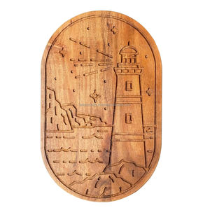 Panel de decoración de pared de madera hecho a mano artesanías talladas para decoración de letreros - Product Image 1