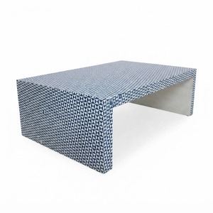 Mesa de centro con incrustaciones de hueso, moderna, con rayas blancas y negras, rectangular, para sala de estar u hotel, venta al por mayor. - Product Image 6