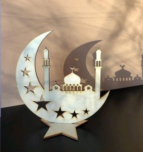 Décoration de maison en bois blanche, style royal, Ramadan Moubarak, faite à la main, durable et élégante, pour la décoration de la maison, des hôtels et des mosquées, vente en gros - Product Image 3