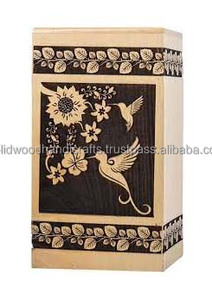 Urnes funéraires décoratives en bois de conception unique pour adultes Urnes funéraires Urnes funéraires taille personnalisée Fournitures funéraires - Product Image 4