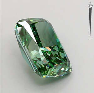 เพชร CVD ทรงคุชชั่นยาว น้ำหนัก 5.10 กะรัต สีเขียวสดใส ระดับความสะอาด VS1 ได้รับการรับรองจาก IGI รหัสสินค้า LG 743560380 จาก ROYAL GEMS - Product Image 3