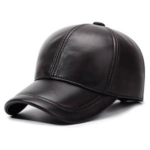 Gorra de Béisbol Clásica Casual Ajustable con Cierre a Presión, Gorra Trucker de Cuero de 6 Paneles con Correa y Bordado Personalizado para Hombre, Gorras Lisas - Product Image 1