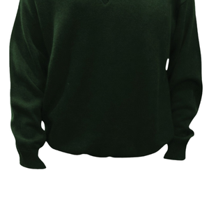 Pull en maille col en V The Links vert forêt pour femme, avec nom d'organisation, vêtement décontracté, uniforme, personnalisable avec logo - Product Image 5