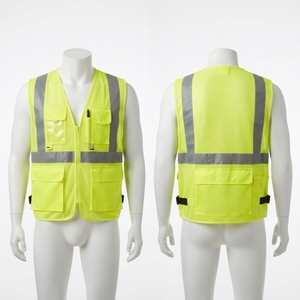 เสื้อกั๊กนิรภัยพรีเมียม ได้รับการรับรองมาตรฐาน CE ผ้าโพลีเอสเตอร์ตาข่าย 120 GSM สีส้ม แถบสะท้อนแสง กระเป๋าหลายช่อง รับสกรีนโลโก้ ชุดทำงานอเนกประสงค์ - Product Image 6