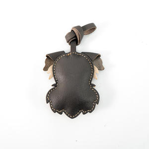 Genuine Leather Holder with Keyring Protective Case Cover Custom Logo Leather <b>Keychain</b> Wholesale - Product Image 5