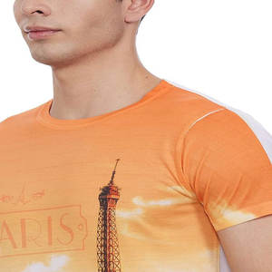 Camiseta de gran tamaño con bordado de peso pesado de lujo con cuello redondo y estampado 3D Puff para hombres - Product Image 3