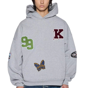 เสื้อฮู้ดดี้โลโก้สั่งทำสำหรับผู้ชาย ผ้าฝ้ายฟลีซ เสื้อฮู้ดดี้ลำลอง ผู้ผลิต - Product Image 1