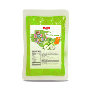 KEIFU 1,5 kg Verde Manzana Oso Gelatina Jugo Perlas Etiqueta Privada Ingredientes para Postres Fríos Envasados en Bolsa - Product Image 1