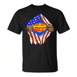 Camiseta Hero de la marca Private Equity Associate para adultos, unisex, negra, con cuello redondo, manga corta, estampada en serigrafía - Product Image 3