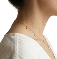 Collier de mariée de luxe plaqué or 14 carats avec pendentif goutte d'eau en pierre de lune arc-en-ciel, chaîne câble, certifié IGI, vente en gros