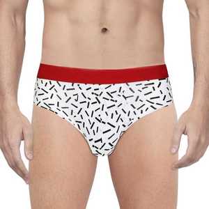 Oem Service Wholesale Plus Size Breathable Knitted <b>Polyester</b> Bamboo Customized Logo Waist <b>Boxers</b> Briefs Underwear for Men - Product Image 2