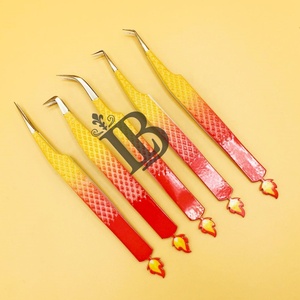 Pince à épiler professionnelle haut de gamme pour cils, en acier inoxydable, de précision, durable, avec logo personnalisé, pour cils en vison plats - Product Image 6