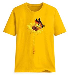 T-shirts 100% coton de qualité supérieure pour femmes Anti-boulochage respirant à manches courtes Design personnalisé Logo taille d'été couleur - Product Image 4