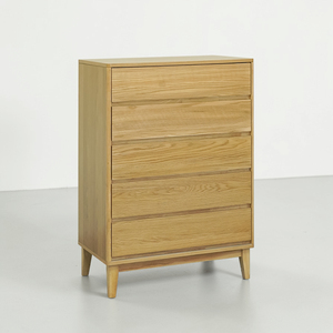 Muebles de Dormitorio de Diseño Nórdico, Cómoda de Madera Maciza con 5 Cajones, Almacenamiento para Compradores B2B, Fabricación en Vietnam, OEM/ODM - Product Image 1