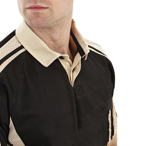 Voxstyle Enterprises VE-13 Black Line Casual <b>Collar</b> <b>T</b>-<b>Shirts</b> for Men Breathable Short Sleeve Cotton Bamboo Canvas Fabric - Product Image 5