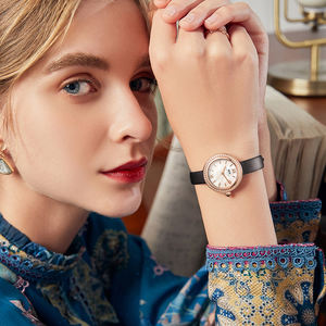 <span class=keywords><strong>Montre</strong></span> pour <span class=keywords><strong>femme</strong></span> I&W CARNIVAL, luxe, charme, bracelet en cuir de vachette, boîtier en acier inoxydable, cristal saphir, 30 mm, quartz, cadran à aiguilles - Product Image 6