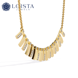 Collier pendentif Starsgem style Smile en or blanc 18 carats avec serti clos et diamant rond brillant cultivé en laboratoire - Product Image 2