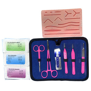Kit de Práctica de Sutura para Estudiantes de Medicina con Almohadilla de Práctica de Sutura, Kit de Disección, Kit de Entrenamiento de Sutura para Cirugía y Anatomía, Instrumento Médico - Product Image 1