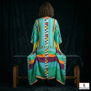 Printed <b>Kaftan</b> Dress Women Loose Fit Comfortable <b>Summer</b> Beach Wear Lightweight Fabric Island Style Bulk Supply - Product Image 5