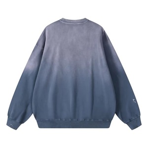 Sweat-shirt unisexe à col rond surdimensionné, 100% coton tricoté, couleur unie, pull décontracté, style streetwear d'automne, manches longues, doux - Product Image 2