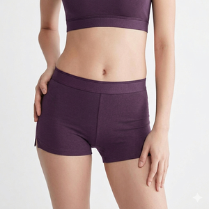 Culottes courtes personnalisables pour femmes, en mélange de coton doux, sensation aérienne, ajustement flexible et sûr, couvrance totale, confort quotidien - Product Image 1