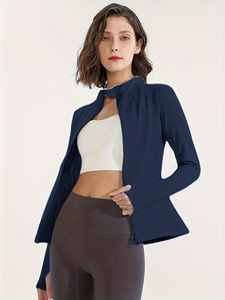 Women's Lightweight Zip-Up Sports <b>Jacket</b> Breathable Gym Coat for <b>Yoga</b> Outdoor Fitness Training for Runners and Athletes - Product Image 4