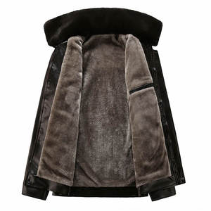 Chaqueta de cuero para motociclista con cuello de piel – Estilo robusto - Product Image 5