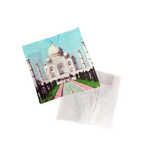 Decorative Taj Mahal Floral Print <b>Cushion</b> <b>Cover</b> with Machine Washable Pillow <b>Cover</b> for Modern Home Office and Cafe Decoration - Product Image 2
