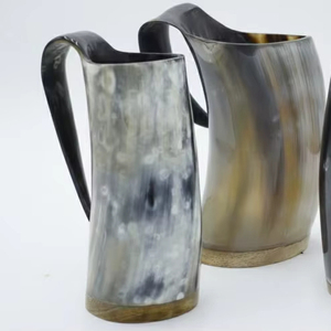 Taza de Beber de Cuerno Hecha a Mano de Doble Pared de Calidad Premium con Textura de Cuerno Natural, Inspirada en los Vikingos, para Fiestas y Uso Doméstico, Precio Bajo - Product Image 2
