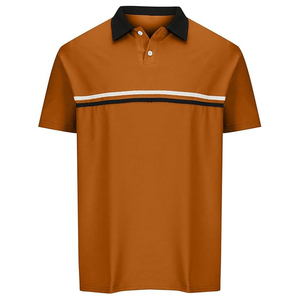 Chemises de golf pour hommes Rosenberg TX US, stock local, 92% polyester, 8% élasthanne, UPF50+, jersey imprimé, fermeture éclair, séchage rapide, coupe ajustée - Product Image 1