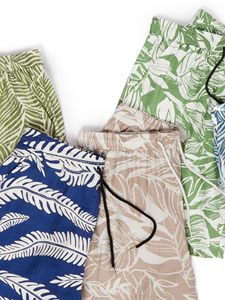 Shorts pour hommes à imprimé palmiers, taille élastique avec cordon de serrage, style tropical, pour l'été, la plage, les vacances, décontracté, coloré, avec chemise blanche pour homme, été - Product Image 6