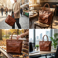 Bolsos de Mano de Diseñador para Mujer al por Mayor, de la Mejor Calidad, Bolsos Modernos de Marca Personalizada, de Cuero Genuino con Cierre y Espacio para Laptop