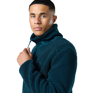 Veste polaire d'hiver pour homme 280 GSM anti-boulochage, fermeture éclair intégrale, col montant, chaude, légère, pour trekking, extérieur, décontractée, OEM, marque privée - Product Image 4
