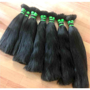 Cabello Humano Virgen Sin Procesar, Liso, con Cutícula Alineada, para Trenzas, Venta al Por Mayor - Product Image 1