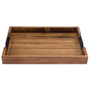 Elegant Wooden Serving <b>Tray</b> with Natural Polish for Serving Tea, Coffee & <b>Snacks</b> - Product Image 6