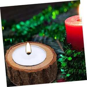 Wooden <b>Candle</b> <b>Holder</b> - Natural Wooden Stump Candlestick for Home Decor & Events - Product Image 3