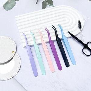 Pinzas para Pestañas de Acero Inoxidable con Punta Serrada, Duraderas, de Alta Calidad, para Uso en Salones de Belleza, Juego de Herramientas para Estilizar Pestañas, Logotipo Personalizado - Product Image 3