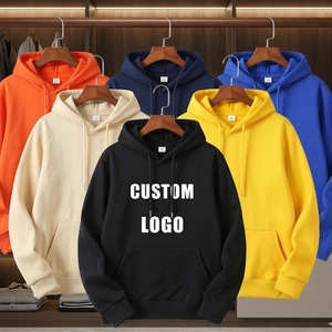 เสื้อฮู้ดดี้ผ้าฝ้ายเรียบแบบใหม่ขายดีสำหรับผู้ชาย สวมใส่ในฤดูหนาว สไตล์ฮิปฮอป ทรงหลวมไหล่ตก - Product Image 4