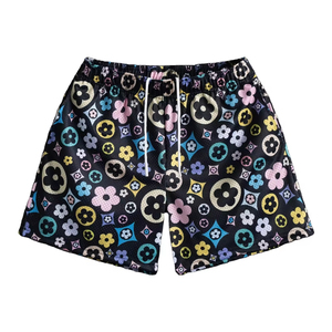 Shorts de Baño para Hombre, Estampado de Estrellas de Mar Azul Claro, Cintura Media, Cierre con Cordón, Secado Rápido, Traje de Baño Informal, 100% Poliéster - Product Image 6