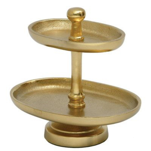 Wholesale Metal Dessert Serving Platter Hammered Stainless Steel Cake Stand With Decorative Stand For Wedding & Parties Events - Product Image 3