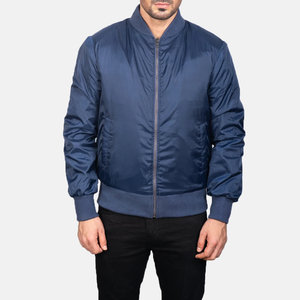 Veste bomber en polyester pour homme, prix de gros, logo personnalisé, coupe-vent léger, streetwear décontracté, fournisseur de vestes bomber - Product Image 4
