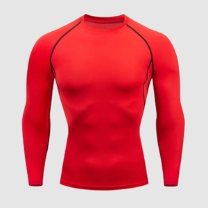 Men's Breathable UV Protection <b>Compression</b> <b>Long</b> <b>Sleeve</b> MMA Rash Guard Gym Fitness <b>Shirt</b> OEM - Product Image 6