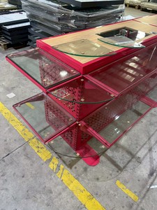 Metal Checkout Counter with <b>Storage</b> Shelf Retail Cashier Desk Vietnam OEM Service Available ADONG A58 - Product Image 4