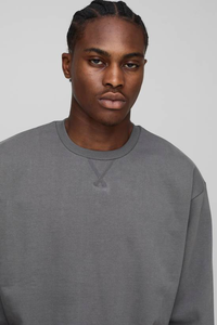 Sudadera de Cuello Redondo Extra Grande de Felpa 100% Algodón para Hombre de Diseñador - Sudadera Personalizada de Invierno con Tela Transpirable Ecológica - Product Image 3