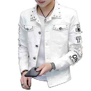 Jeans Jaket Mens Contracted Fashion New High Quality Men Jeans Jackets Denim Jacket - Product Image 4