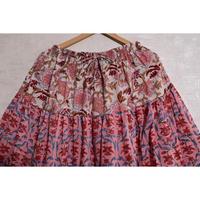 Jupe longue décontractée en coton pour femme, patchwork respirant, écologique, style bohème, maxi jupe faite à la main, imprimé vintage indien pour festival