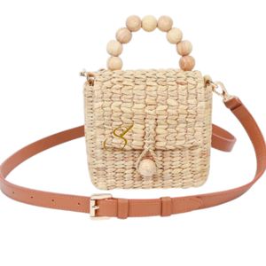 Mini Straw Crossbody <b>Bag</b> For Women Small Rattan <b>Bag</b> <b>Wicker</b> Hobo <b>Bag</b>, Mini Tote <b>Bag</b> With Top Handle Bamboo Beads - Product Image 1