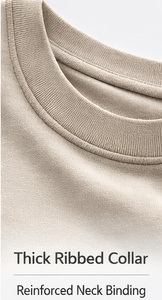 Camisetas de punto de algodón 100% de 220 GSM de alto gramaje para hombre, estilo oversize con hombros caídos, personalizables para marcas, con doble costura. - Product Image 6