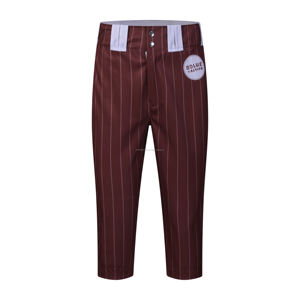 Custom Zipper Sublimated Printing Baseball Shorts <b>for</b> Men Red <b>Stripes</b> <b>Trouser</b> with Custom Logo Design Softball Wear - Product Image 2